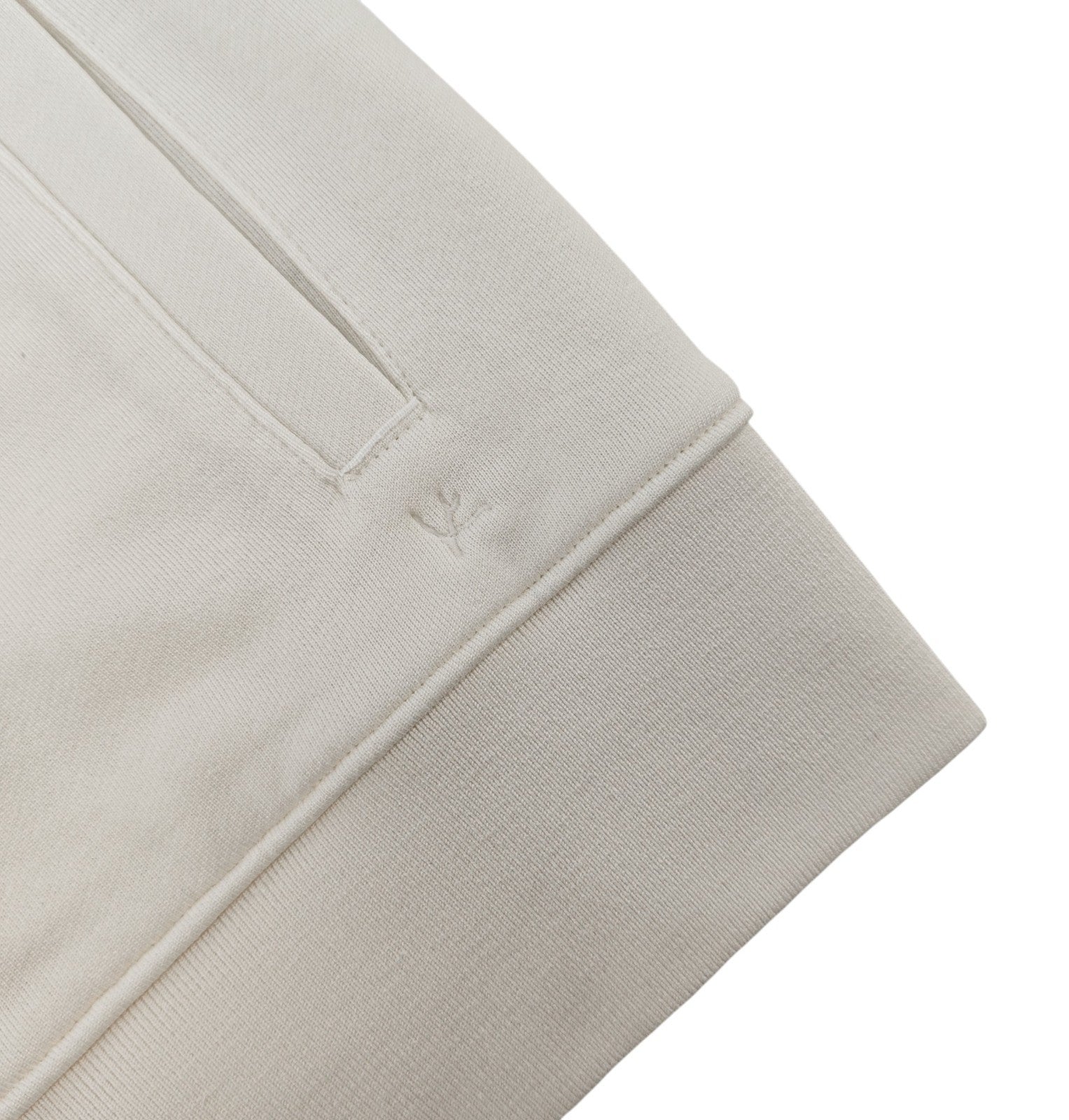 $2400 ISAIA NAPOLI Ivory Zip Tracksuit Jogging Short Pant Cotton - Silk Size L