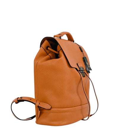 1750$ PINEIDER FIRENZE 1774 Grained Leather Backpack Orange – Italian Luxury