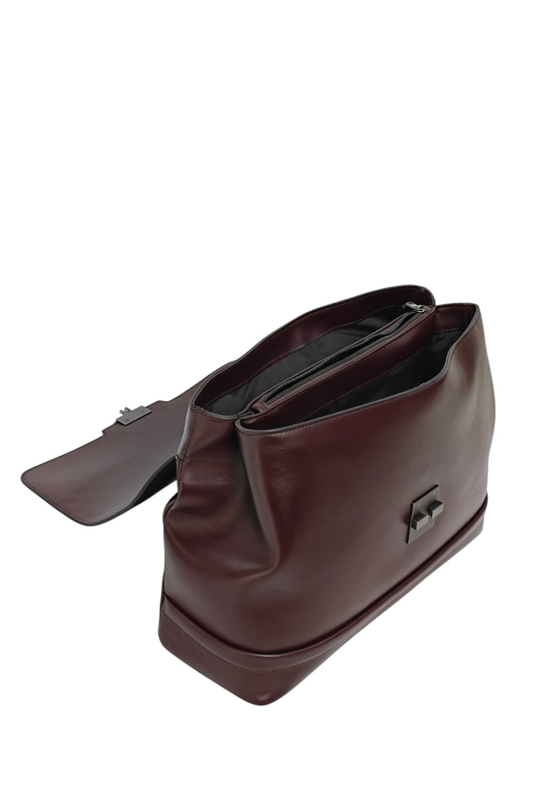 1240$ PINEIDER FIRENZE "Metro Smooth" Calf Briefcase Work Doctor Bag Burgundy