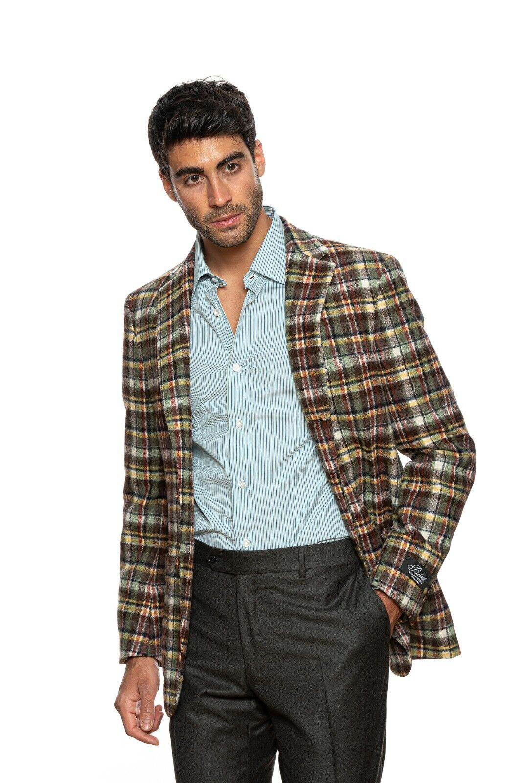 $2290 BELVEST Check Baby Alpaca Sport Jacket 44 US / 54 EU Drop 7R  F/W 2018