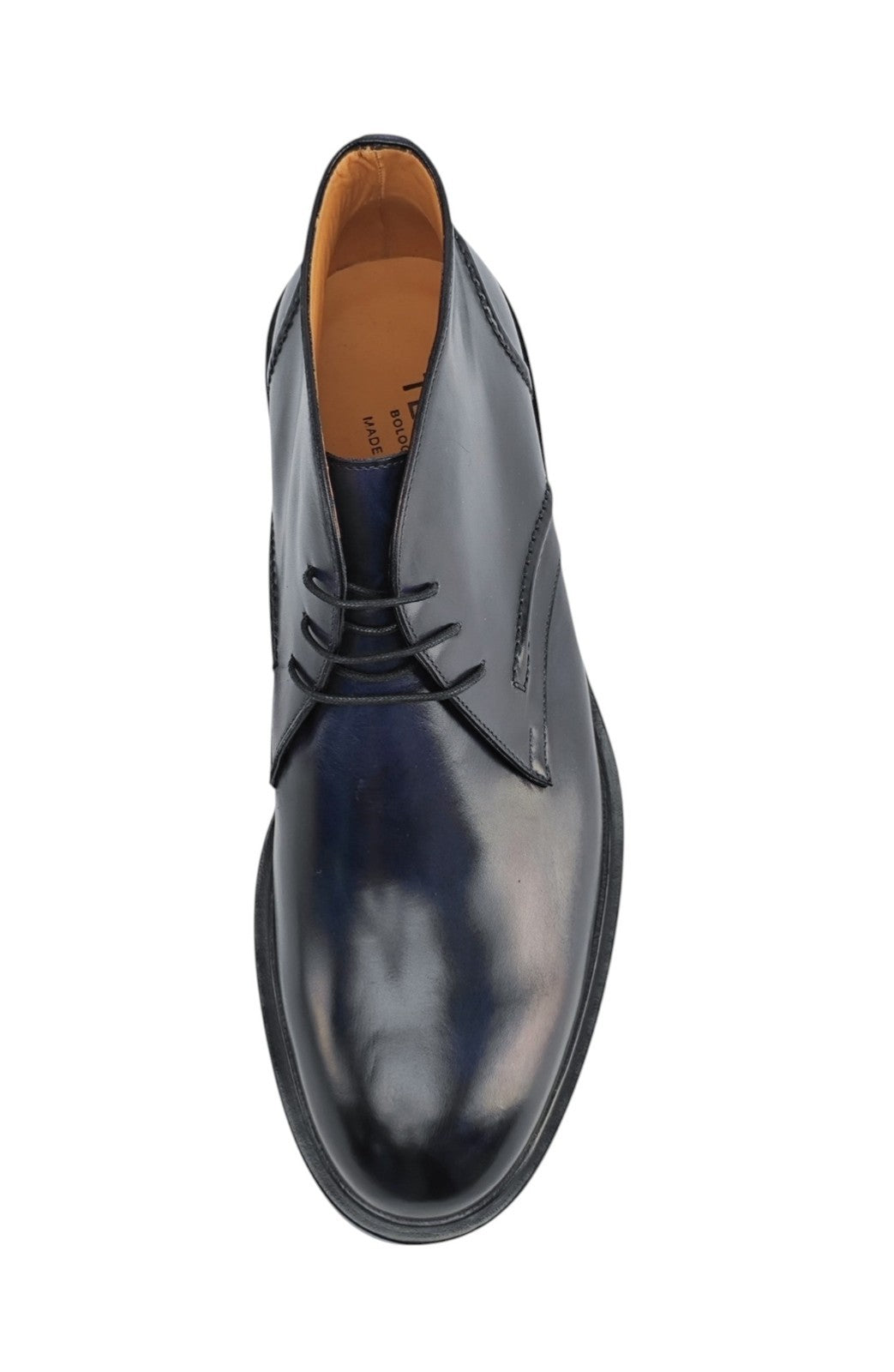 1300$ TESTONI Blue Desert Boot BOLOGNESE Antique Calf  8 UK / 9 US / 42 IT