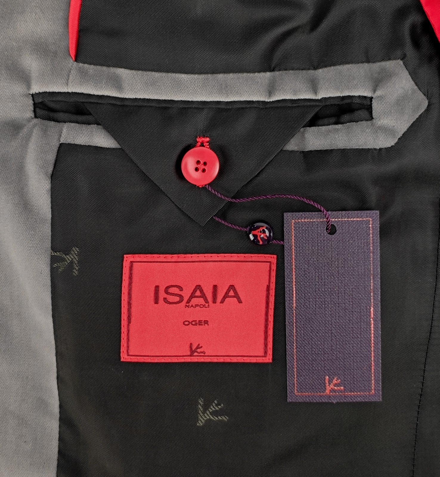 $5400 ISAIA NAPOLI "Amalfi" Gray Hand Sewn Jacket Sport Coat Velvet Cotton