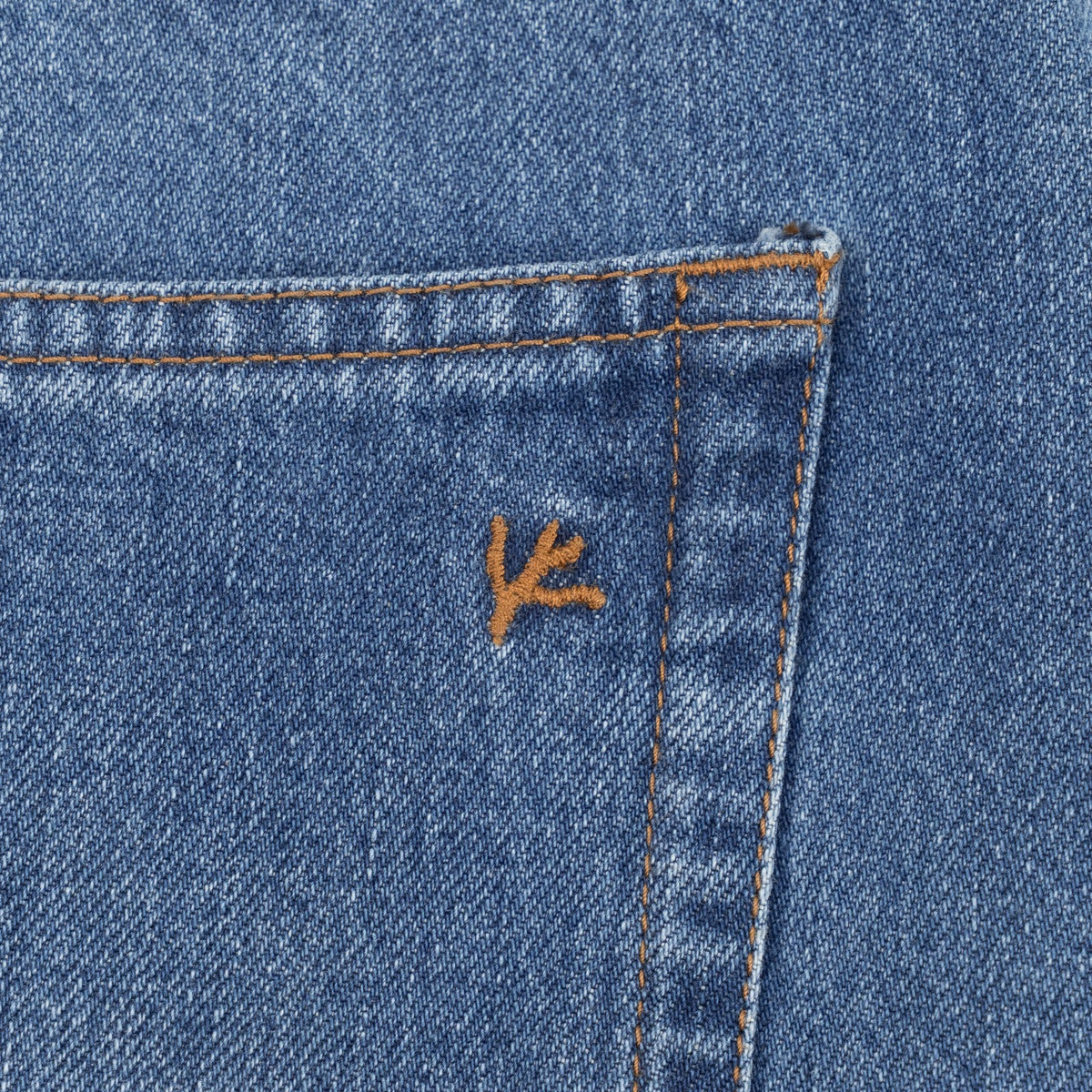795$ ISAIA NAPOLI Blue Denim Jeans Pant Cotton Regular Straight Fit 38 US  54 EU
