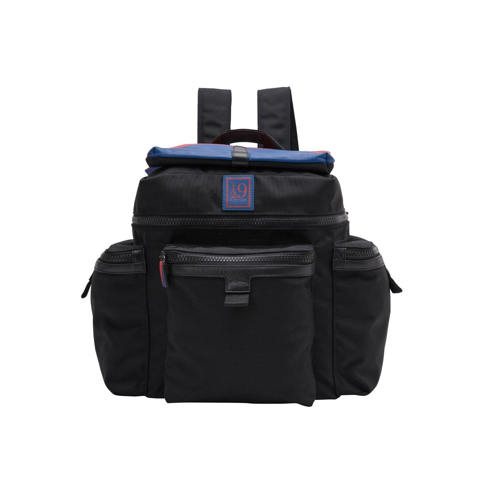 $599 Testoni Bologna Sport Backpack Black Detachable Pochette Calf + Fabric