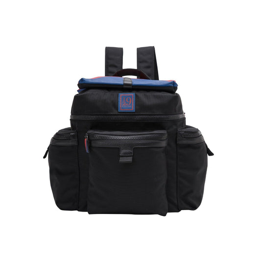 $599 Testoni Bologna Sport Backpack Black Detachable Pochette Calf + Fabric