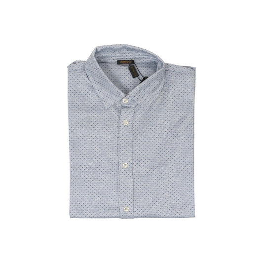 350$ RUBINACCI NAPOLI Blue Dots Shirt Lux Cotton Stretch