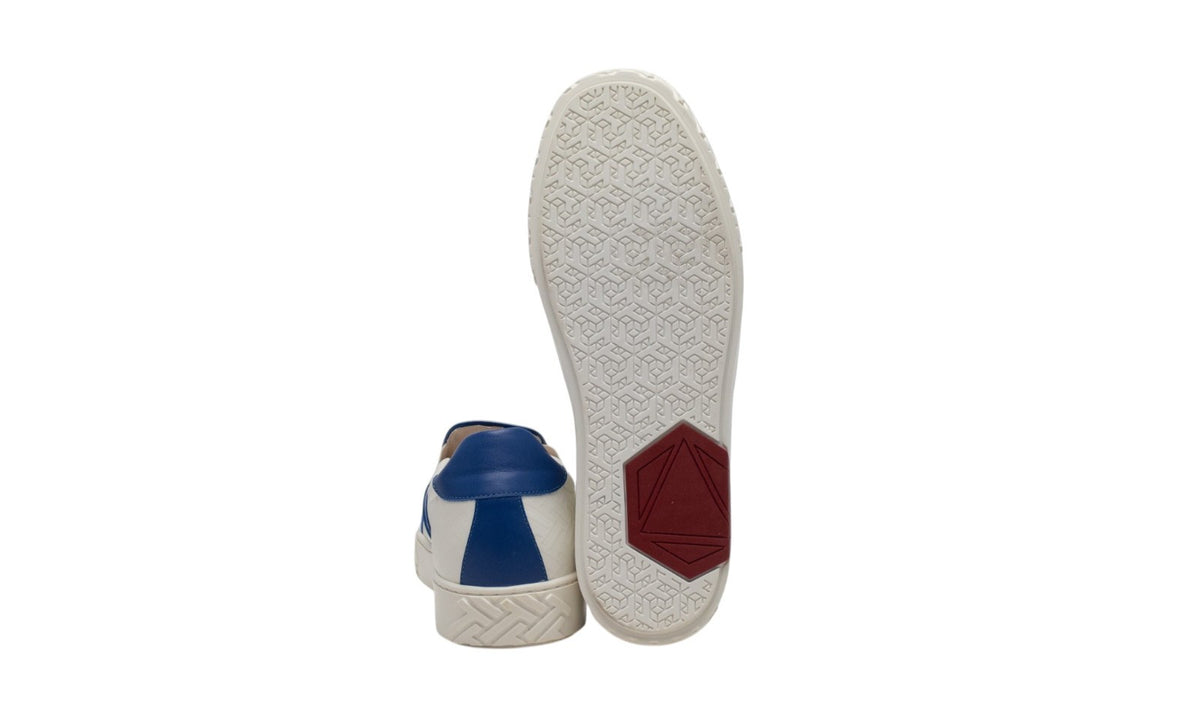 700$ TESTONI "Ravenna" Sneaker Slip On Interlocking Calf White 8 UK /9 US /42 IT