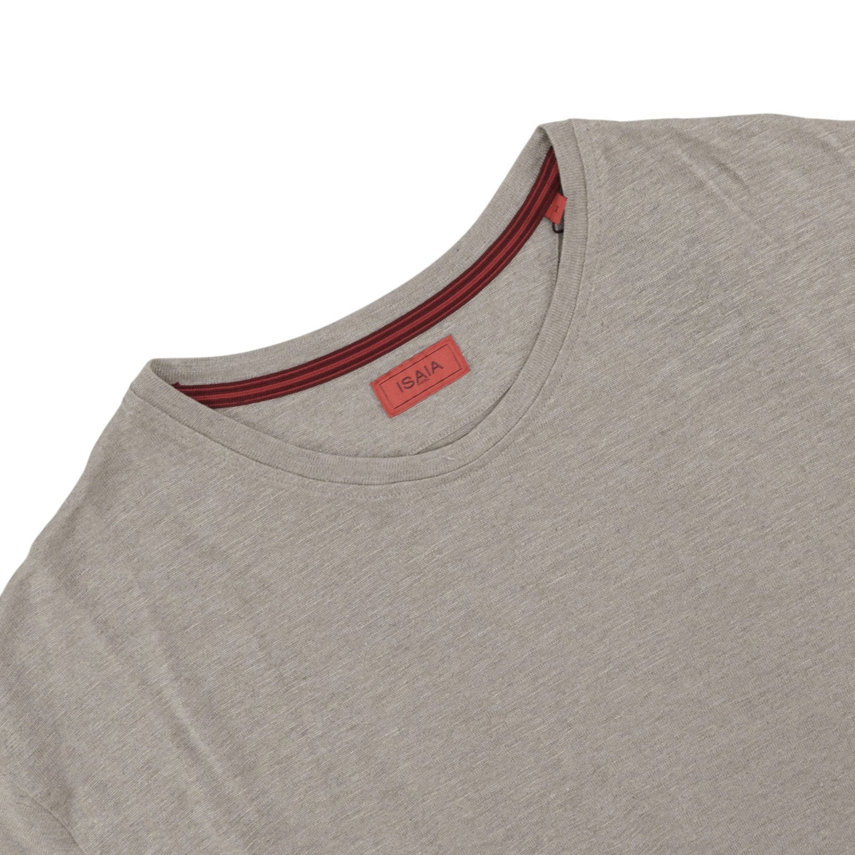 750$ ISAIA NAPOLI Beige Hand-Sewn T-Shirt 100% Linen Size M Made in Italy