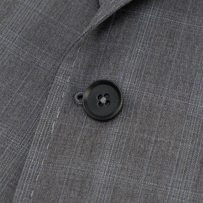 $6700 ISAIA NAPOLI "Capri" Gray Suit Fine Wool Plaids 48 US / 58 EU 8R