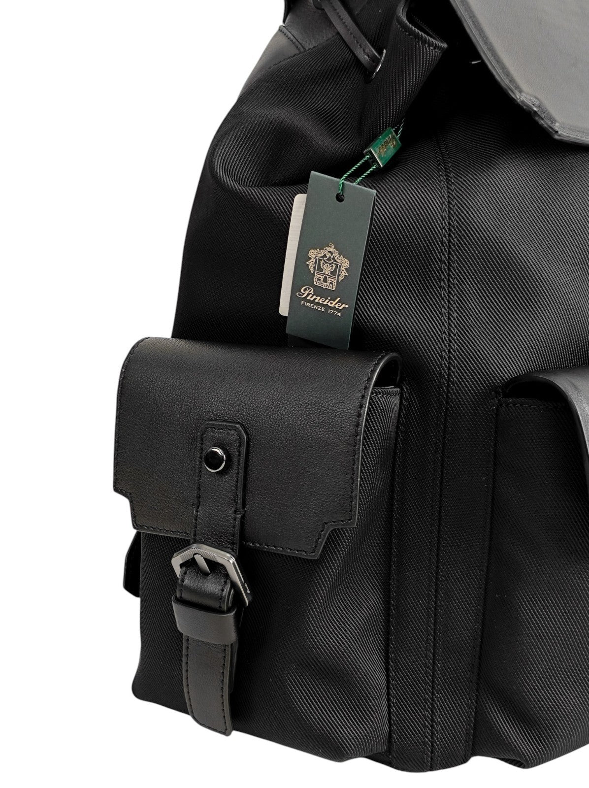 1950$ PINEIDER FIRENZE 1774 Leather Multiple Backpack Black