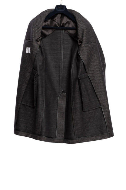 $1950 BOGLIOLI MILANO Grey Long Coat K.Jacket TWEED Wool 