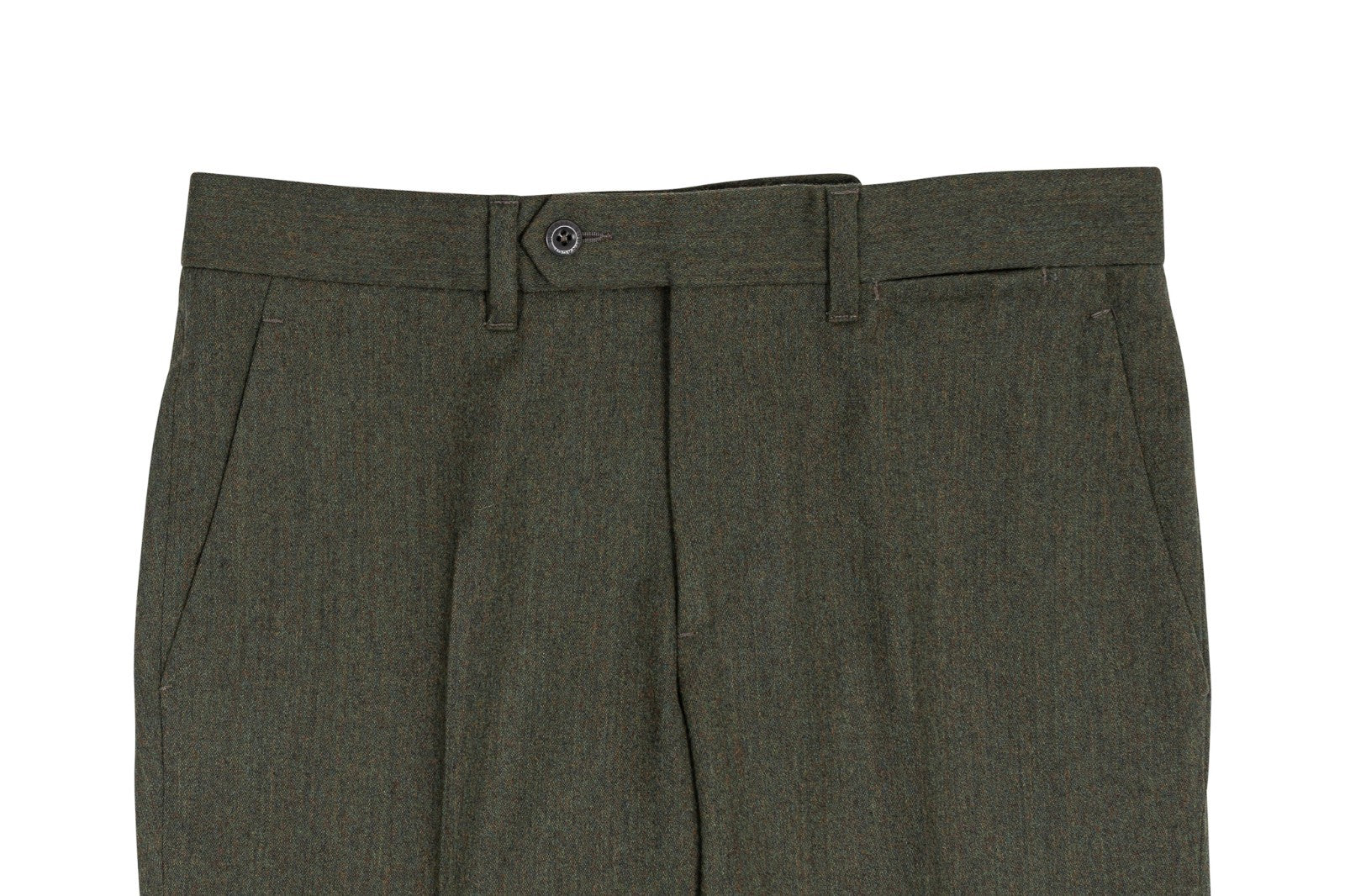 670$ RUBINACCI NAPOLI English Green Trouser Pant Flannel Wool 30 US / 46 EU