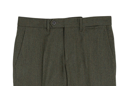 670$ RUBINACCI NAPOLI English Green Trouser Pant Flannel Wool 30 US / 46 EU