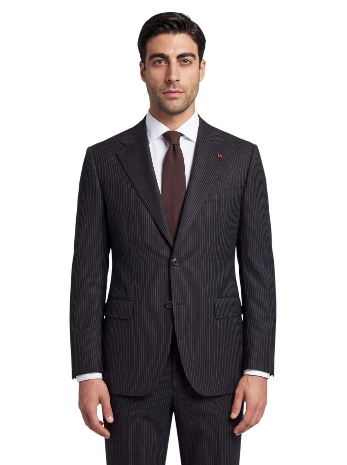 $6600 ISAIA NAPOLI "Marechiaro" Black Suit Fine Wool 4 Season 46 US / 56 EU 8R