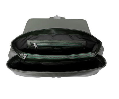 1220$ PINEIDER FIRENZE "Metro Smooth" Calf Briefcase Work Doctor Bag Noble Green