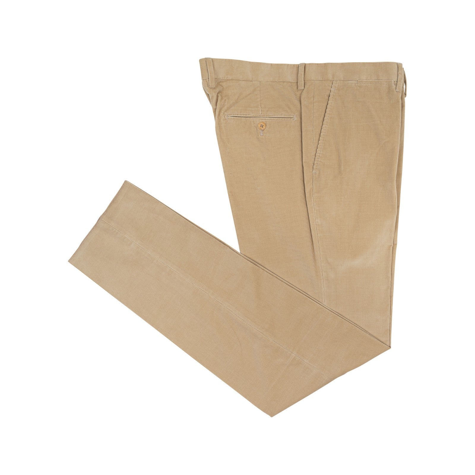 625$ RUBINACCI NAPOLI "Luca" Beige Cotton Soft Stretch Corduroy Pant 40 US 56 EU