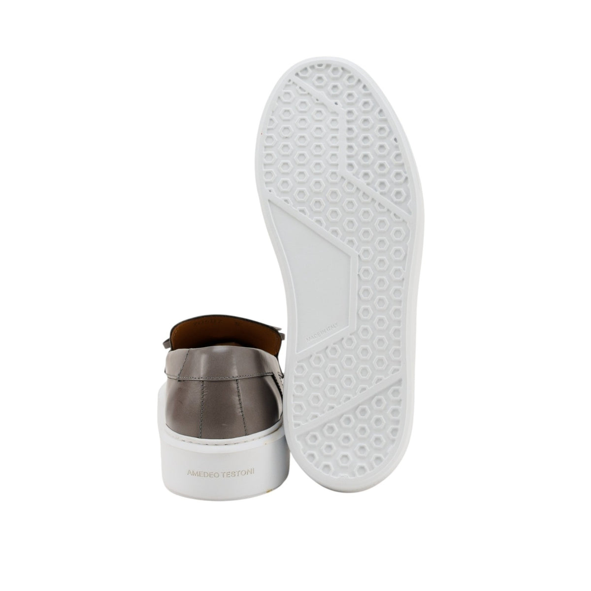 700$ TESTONI "Paestum" Sneaker Shoes Burnished Calf  Taupe 5 UK / 6 US / 39 IT