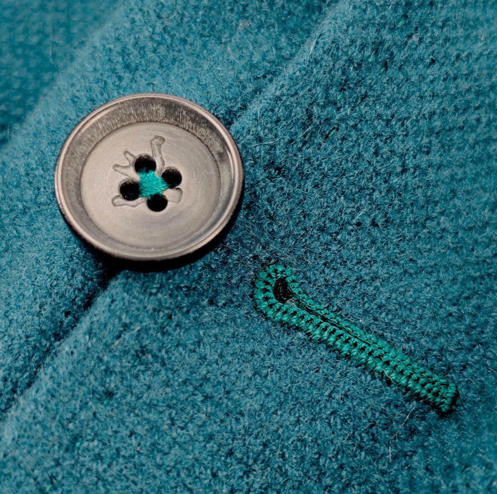 $5800 ISAIA NAPOLI "Domenico" Petrol Blue Jacket Sport Coat Knit 100% Cashmere