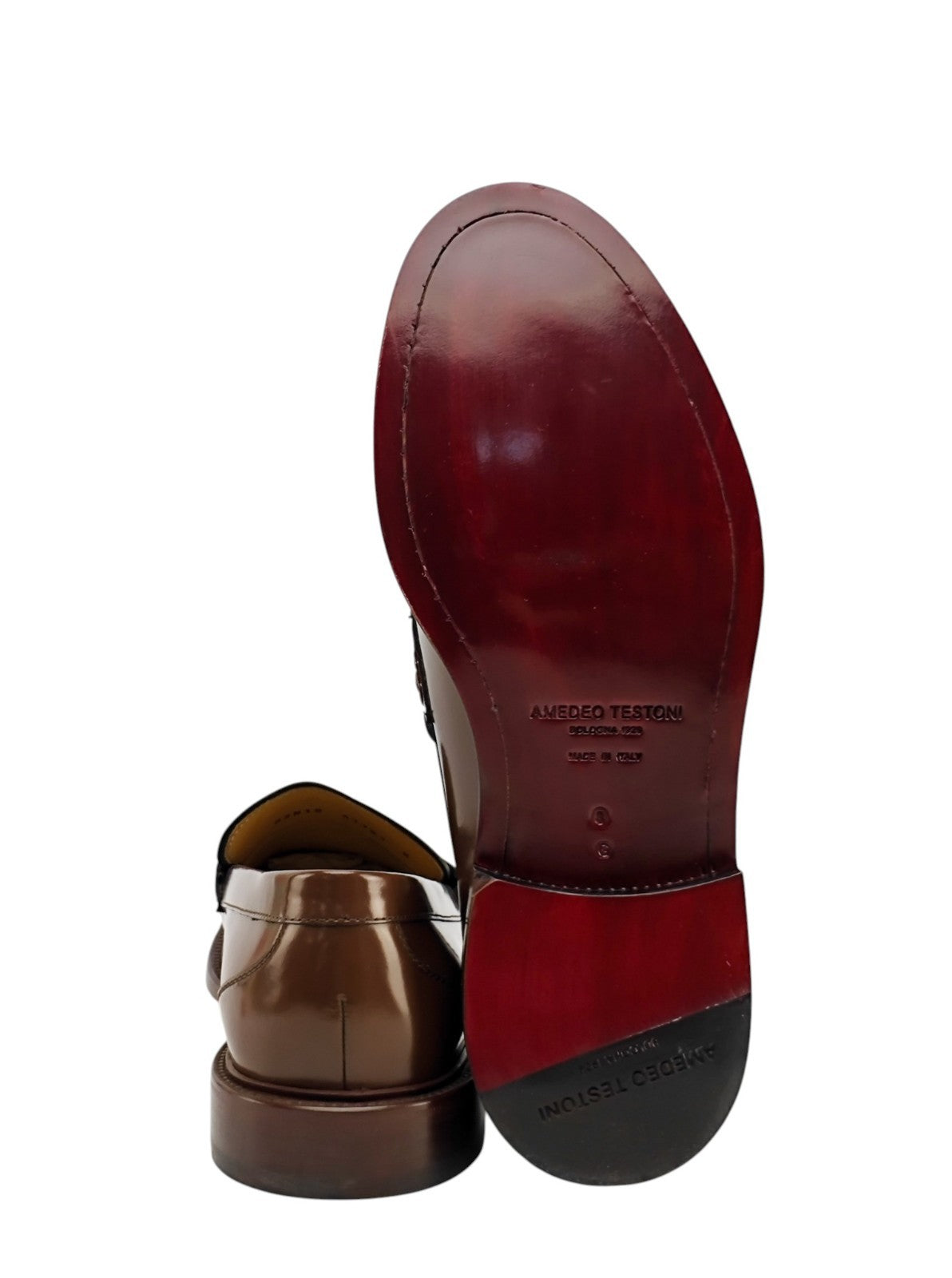 1200$ TESTONI "Vietri" Loafer Shoes Brush Off Calf Espresso 8 UK / 9 US / 42 IT