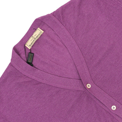 750$ RUBINACCI NAPOLI Prune Cardigan Soft Cashmere / Silk 40 US / 50 EU