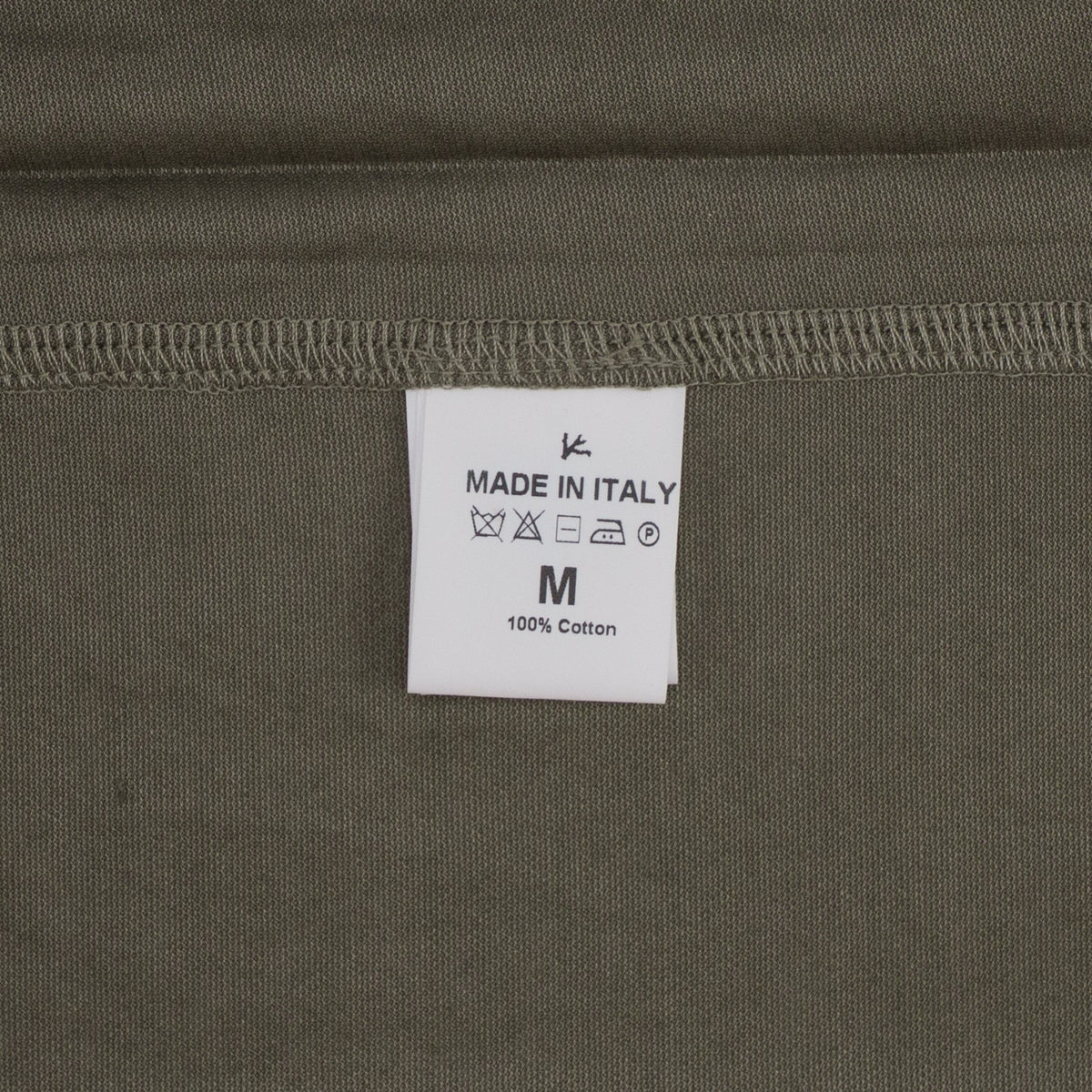 695$ ISAIA NAPOLI Taupe T-Shirt Short Sleeve Jersey Lisle Cotton Size M
