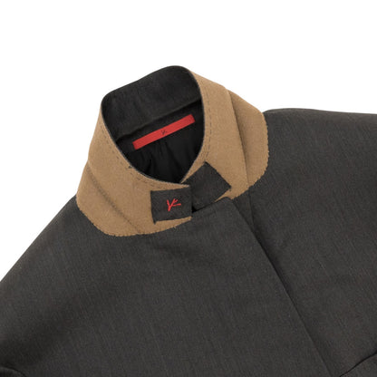 $6850 ISAIA NAPOLI "Capri" Gray Suit Hand-Sewn Fine Wool Herringbone
