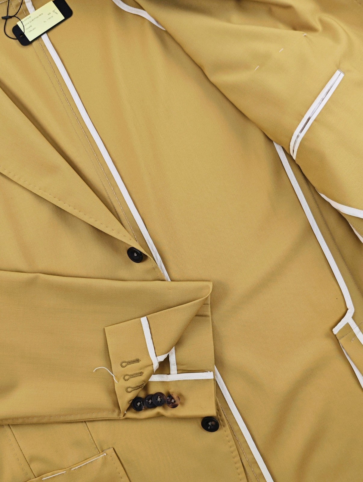 $1565 RUBINACCI NAPOLI Mustard Jacket Sport Coat Fine Wool 40 US / 50 EU