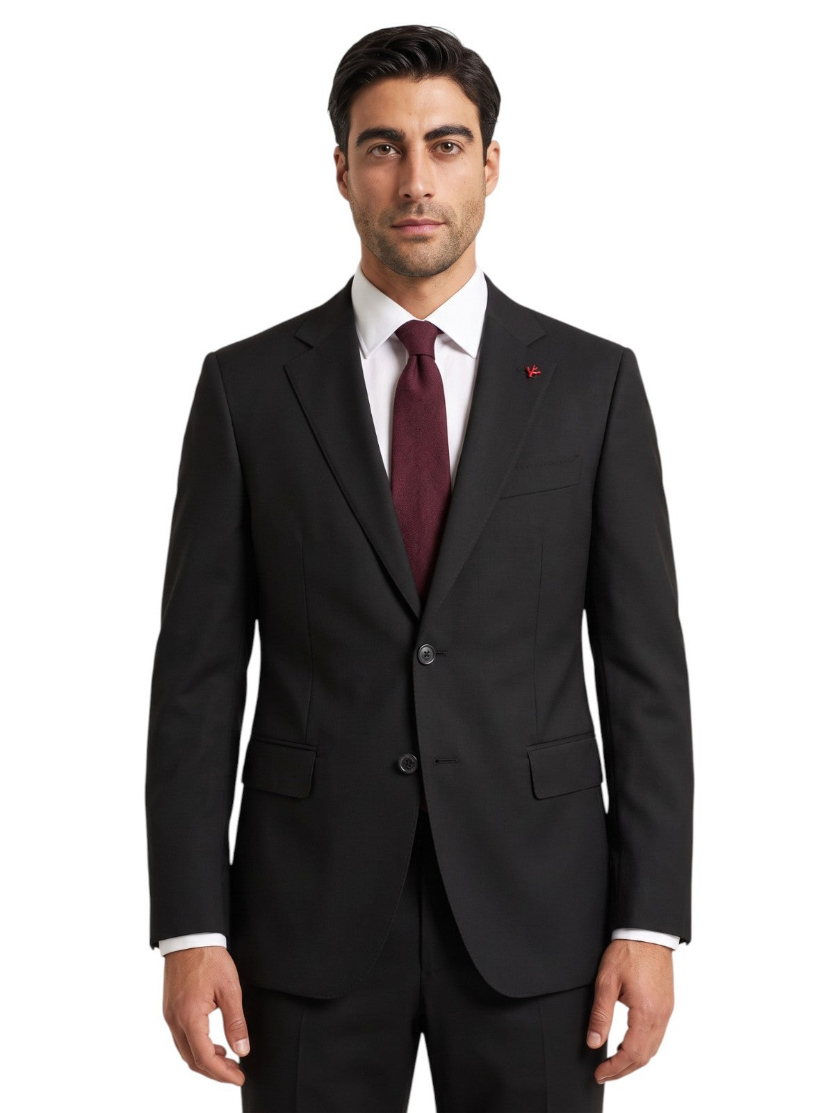 $7050 ISAIA "Gregorio" Black Hand-Sewn Suit Fine Wool 4 Seaon 38 US / 48 EU 7R