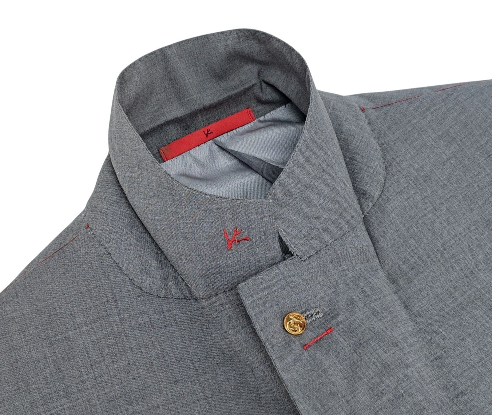 $6125 ISAIA "Gregorio" Gray Jacket Sport Coat Jersey Fine Wool 42 US / 52 EU 8R