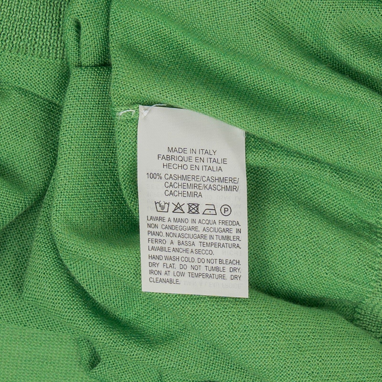 820$ RUBINACCI NAPOLI Green Polo Sweater Ultra Soft 100% Cashmere  40 US / 50 EU