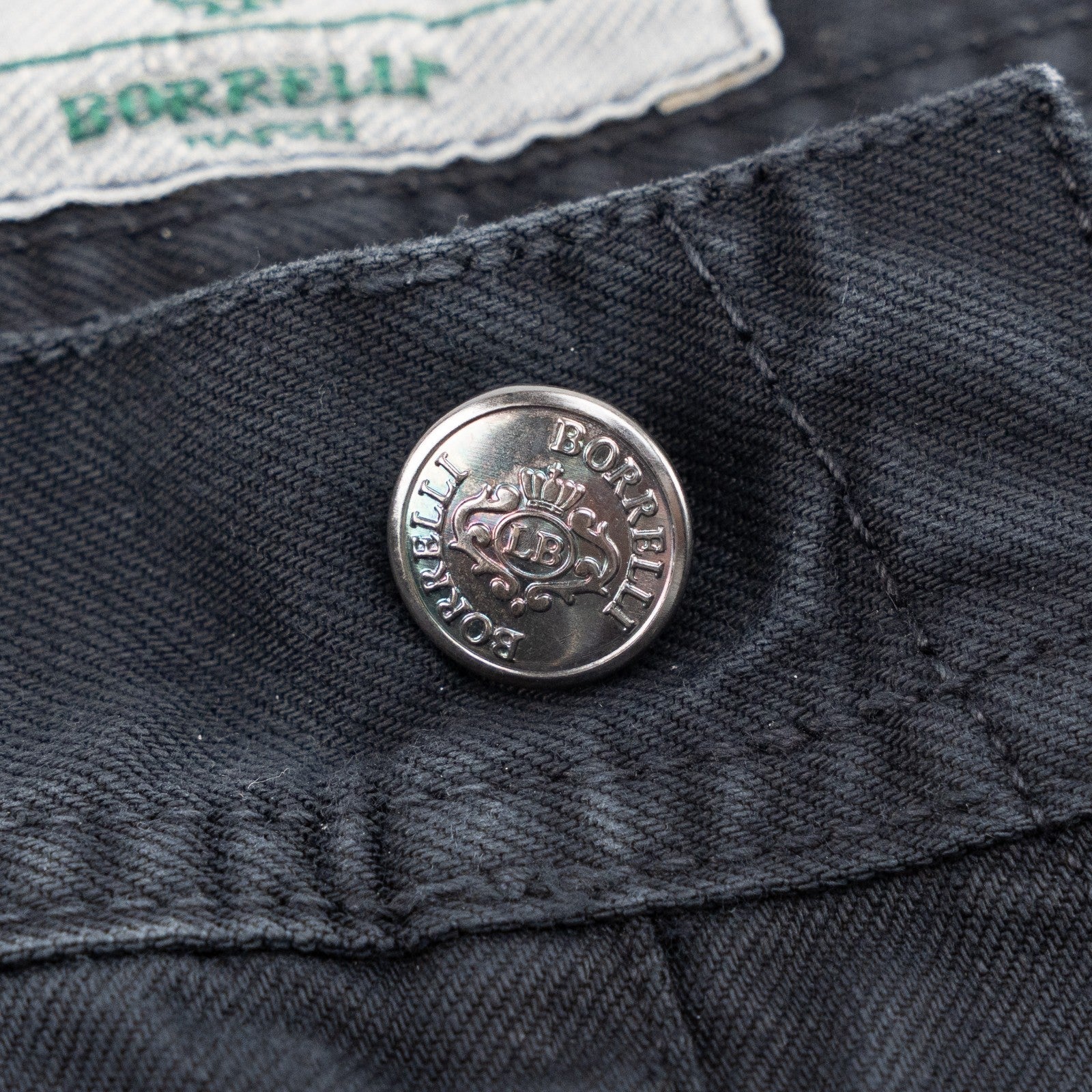 415$ LUIGI BORRELLI NAPOLI Dark Blue Denim Jeans Pant Cotton 42 US / 58 EU