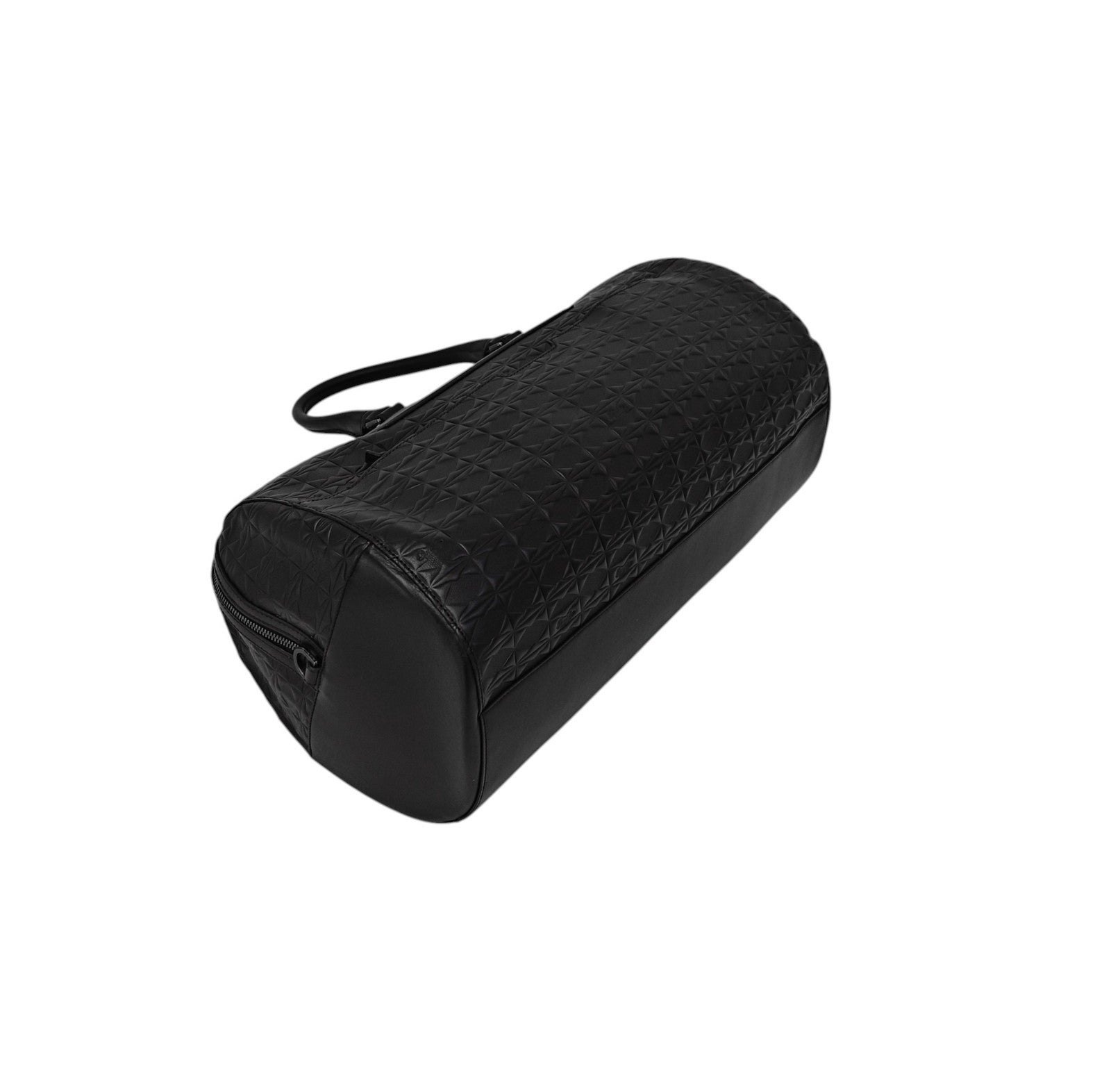 1550$ PINEIDER FIRENZE Embossed Empress Calf Large Duffle Bag Travel Black