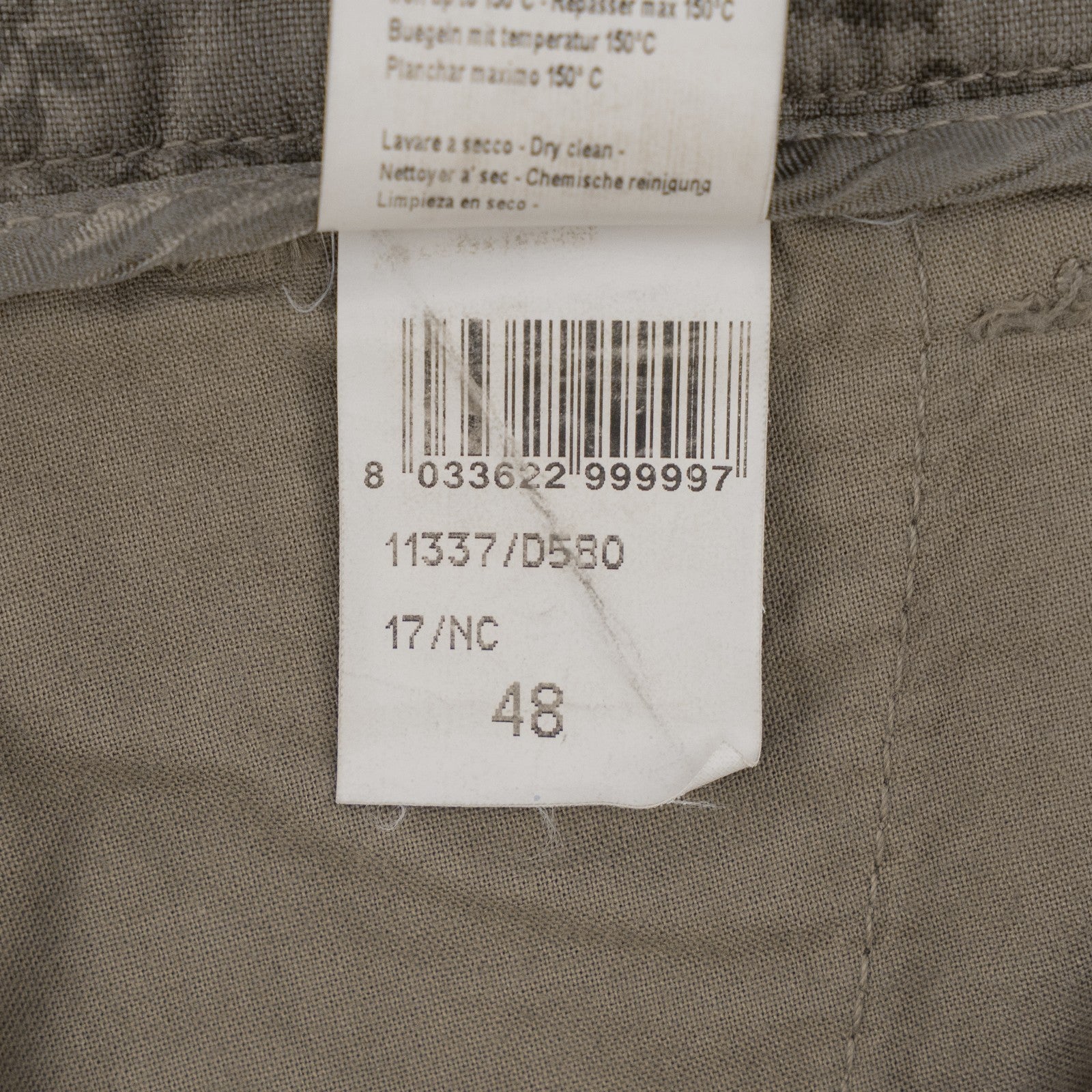780$ ETRO MILANO Taupe Gray Fine Cotton Pant Straight Leg Made in Italy