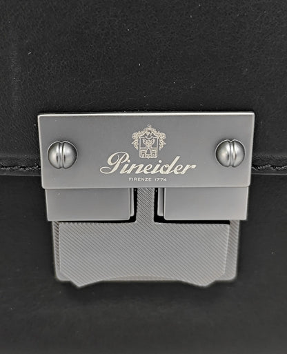 1070$ PINEIDER FIRENZE 1774 "Metro Smooth" Bumbag Belt Bag Calf Black