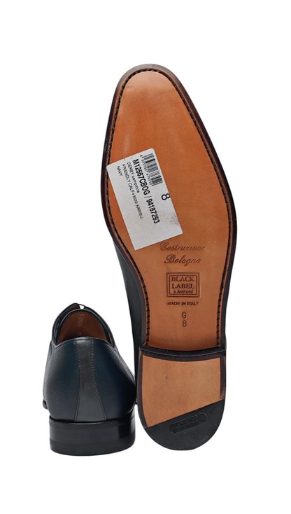 1200$ TESTONI Derby Shoes Soft Calf / Mini Karibu Blue 8 UK / 9 US / 42 IT