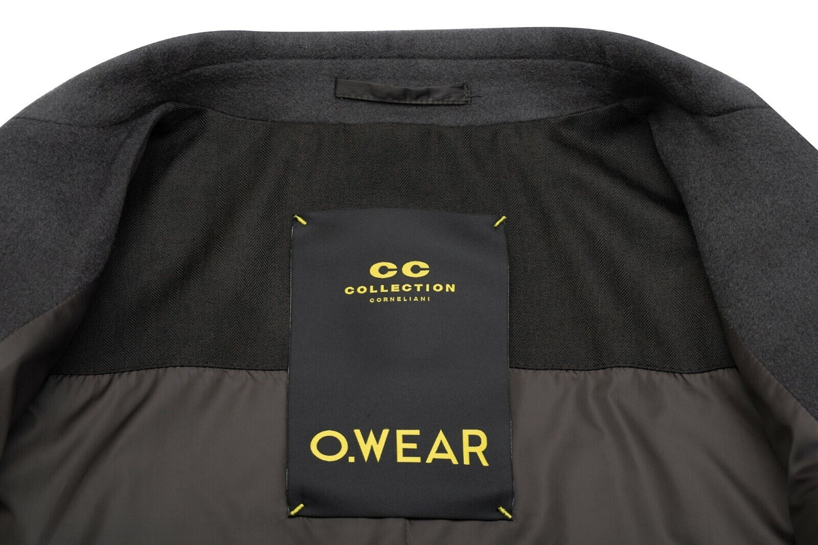 1100$ CORNELIANI Coat Grey Double Breasted Wool / Cashmere 40 US / 50 EU Regular