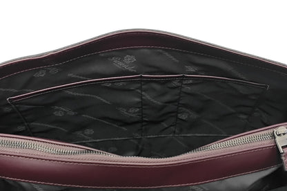 1240$ PINEIDER FIRENZE "Metro Smooth" Calf Briefcase Work Doctor Bag Burgundy