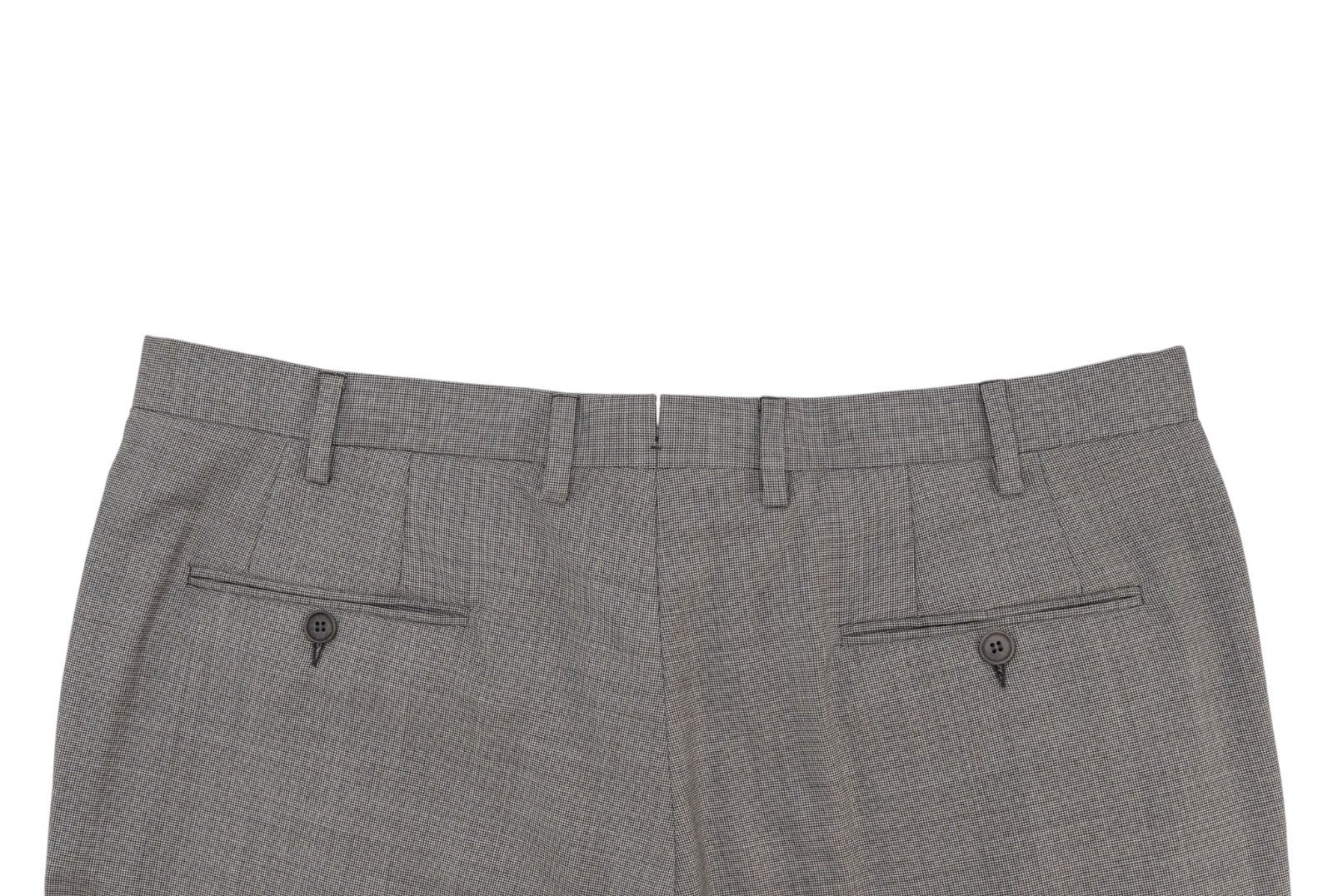 $2700 SARTORIA PARTENOPEA Total Hand-Sewn Suit Wool 140's Gray Houndstooth