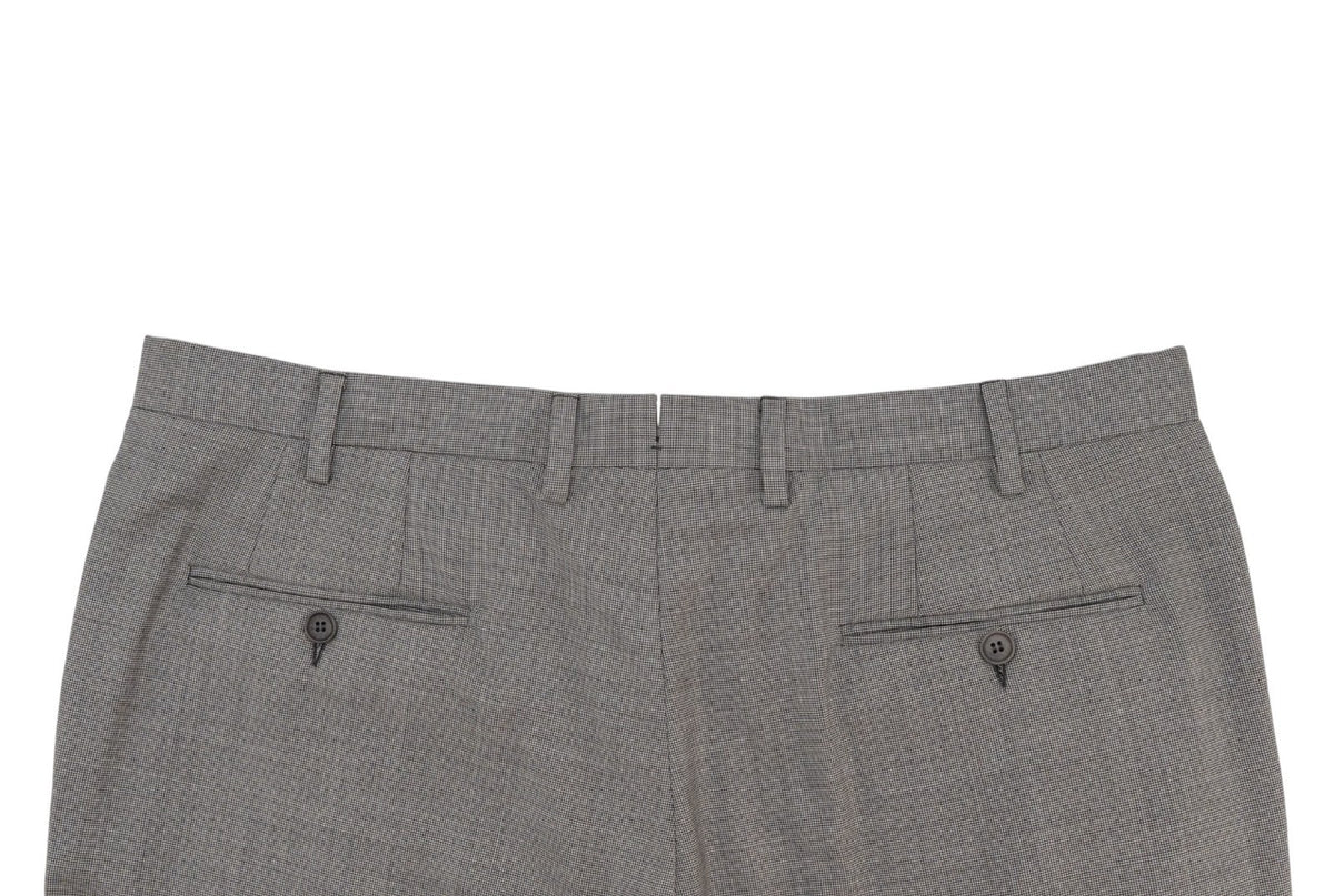 $2700 SARTORIA PARTENOPEA Total Hand-Sewn Suit Wool 140's Gray Houndstooth