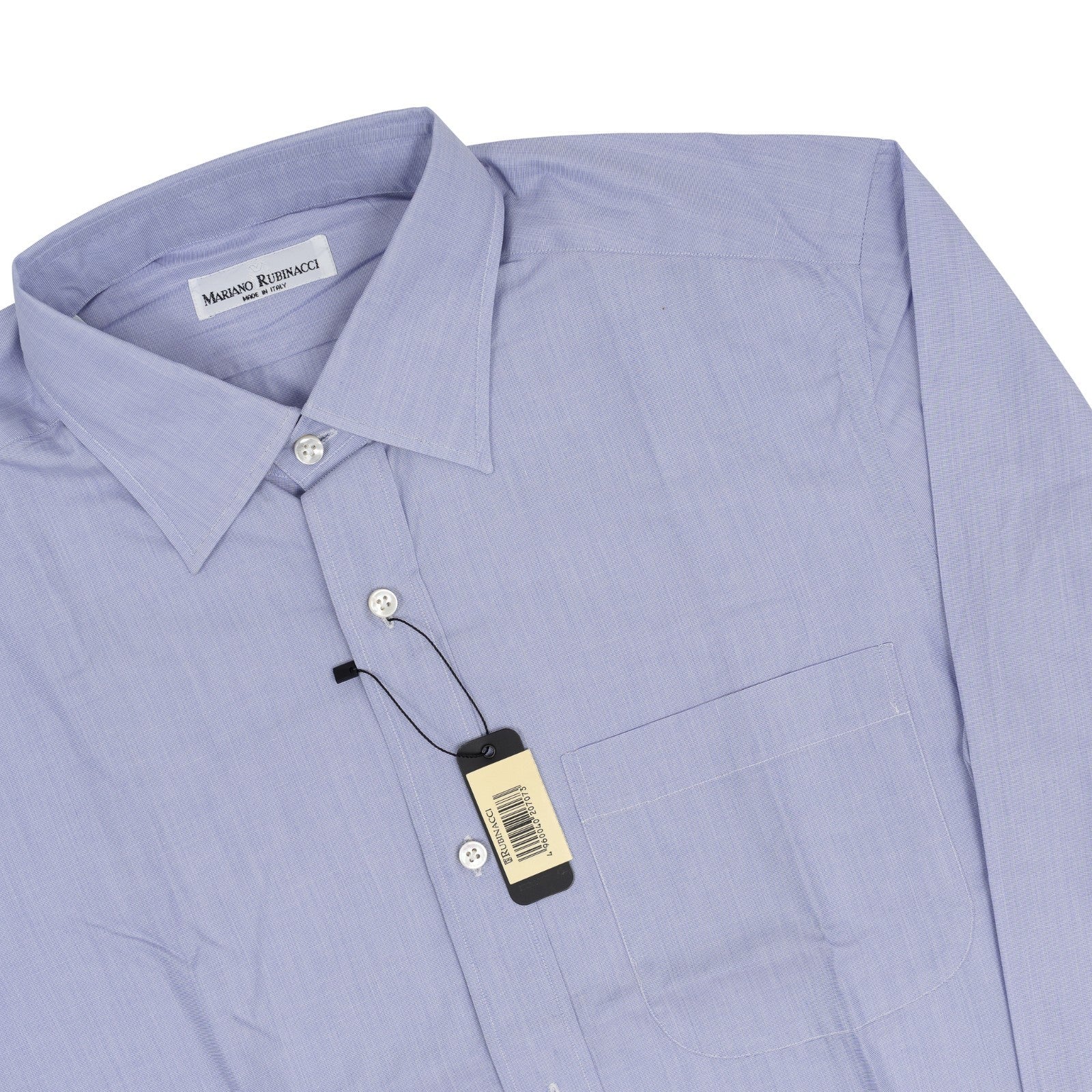 520$ RUBINACCI NAPOLI Light Blue Hand-Sewn Shirt Classic Fit  17 - 43  6U