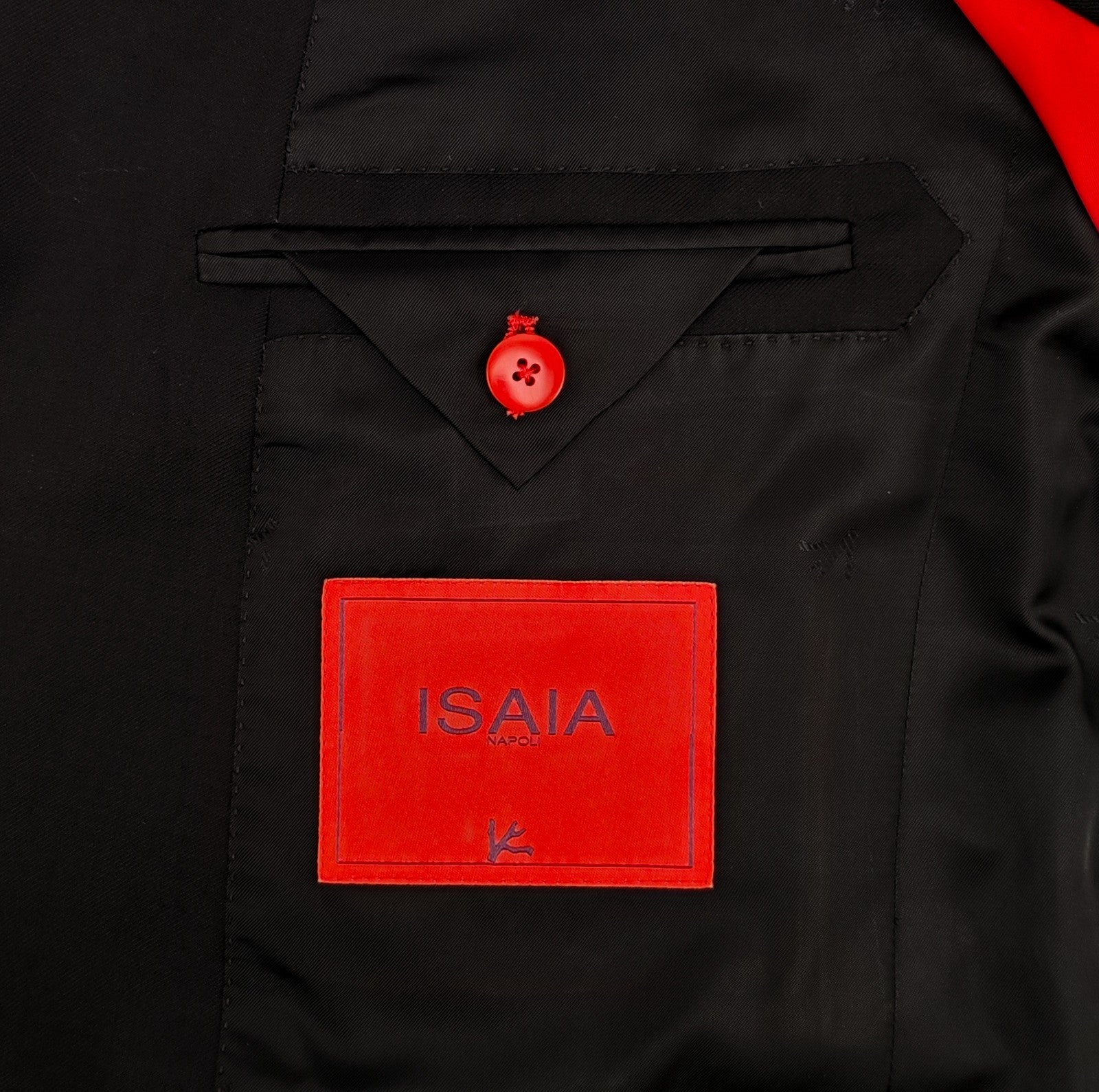 $6590 ISAIA NAPOLI "Procida" Black Suit Fine Wool 34 US / 44 EU 8R
