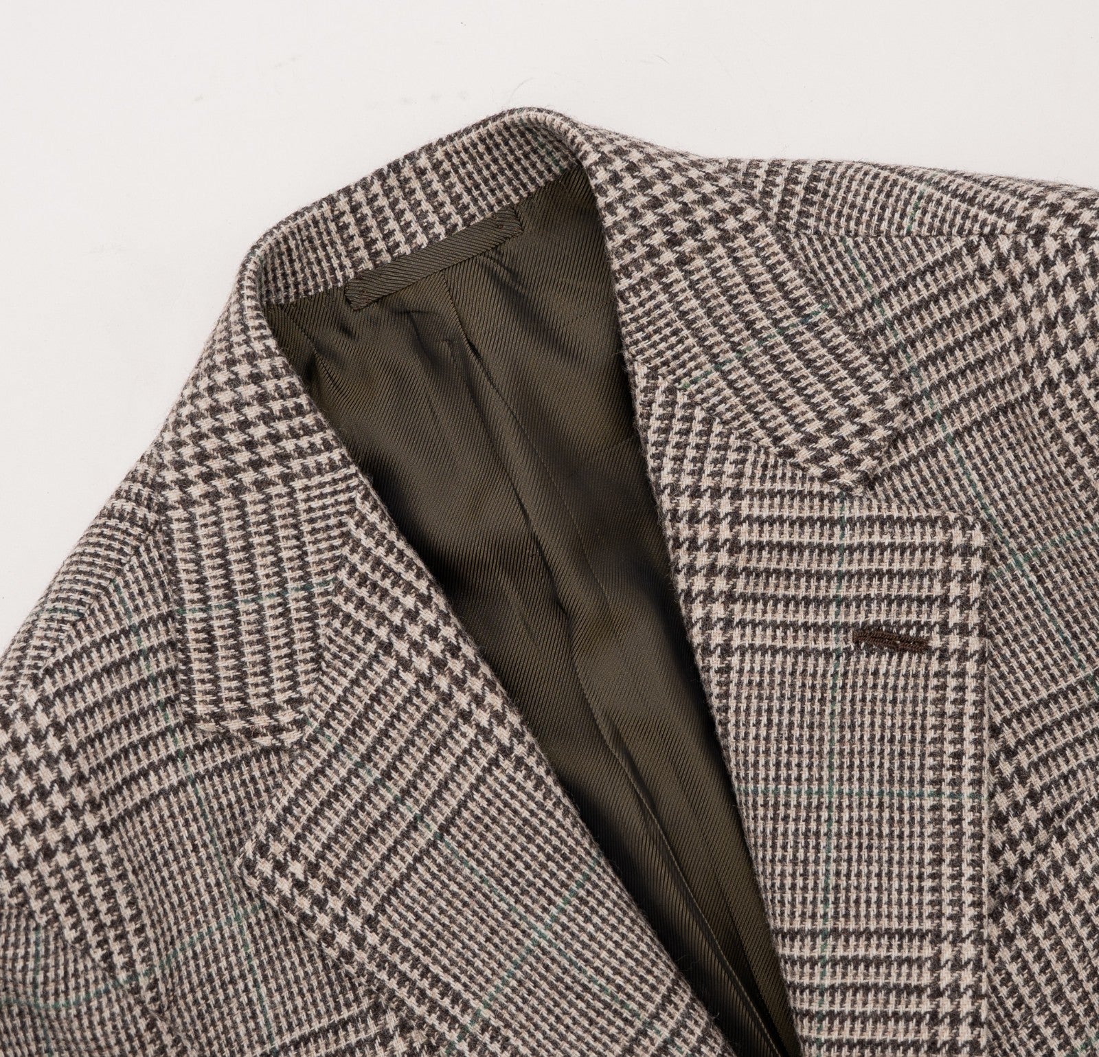 Sartoria DALCUORE NAPOLI Total Hand-Sewn Jacket Sport Coat Flannel Wool Brown