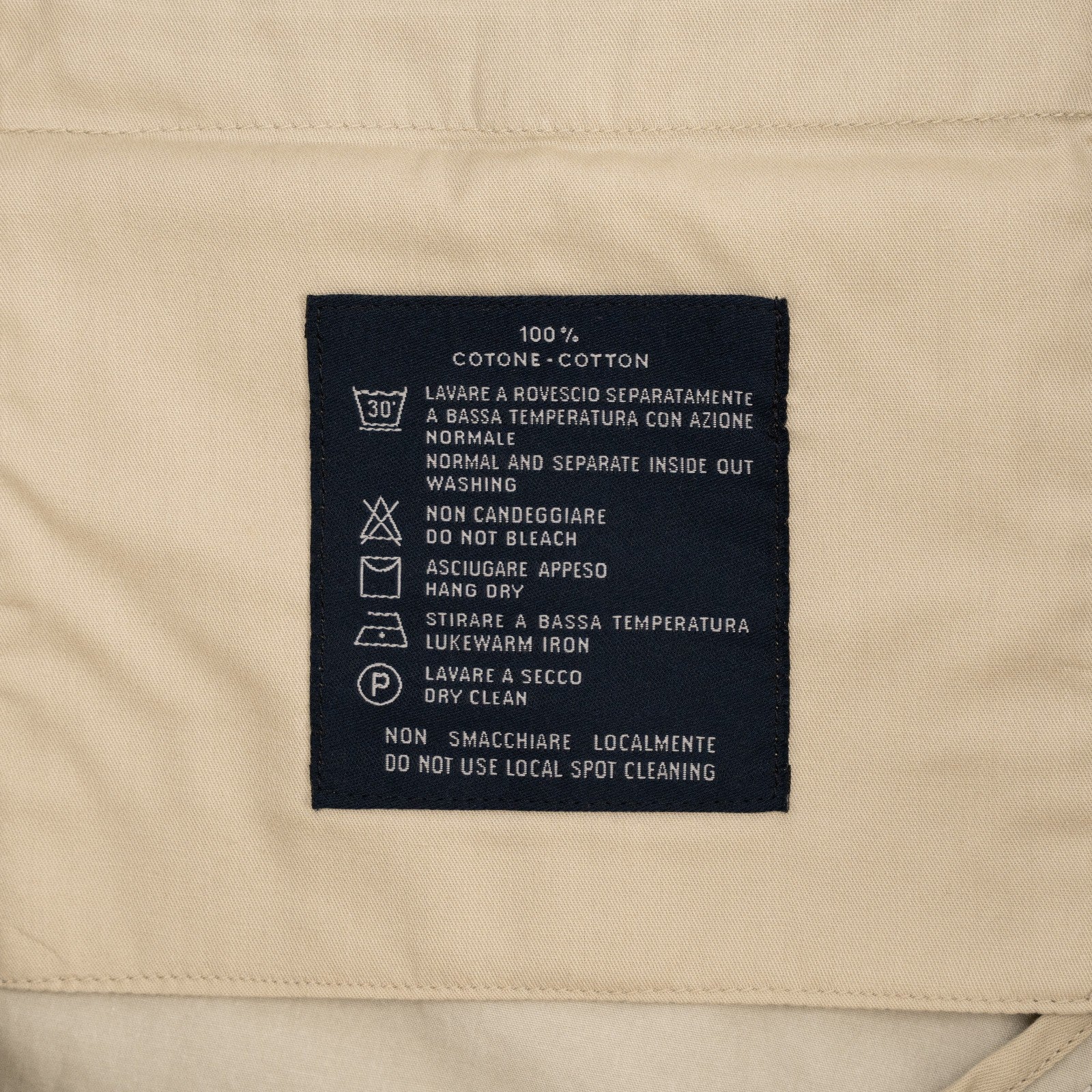 700$ BURBERRY LONDON Beige Trouser Pant Cotton Regular Fit 42 US  58 EU