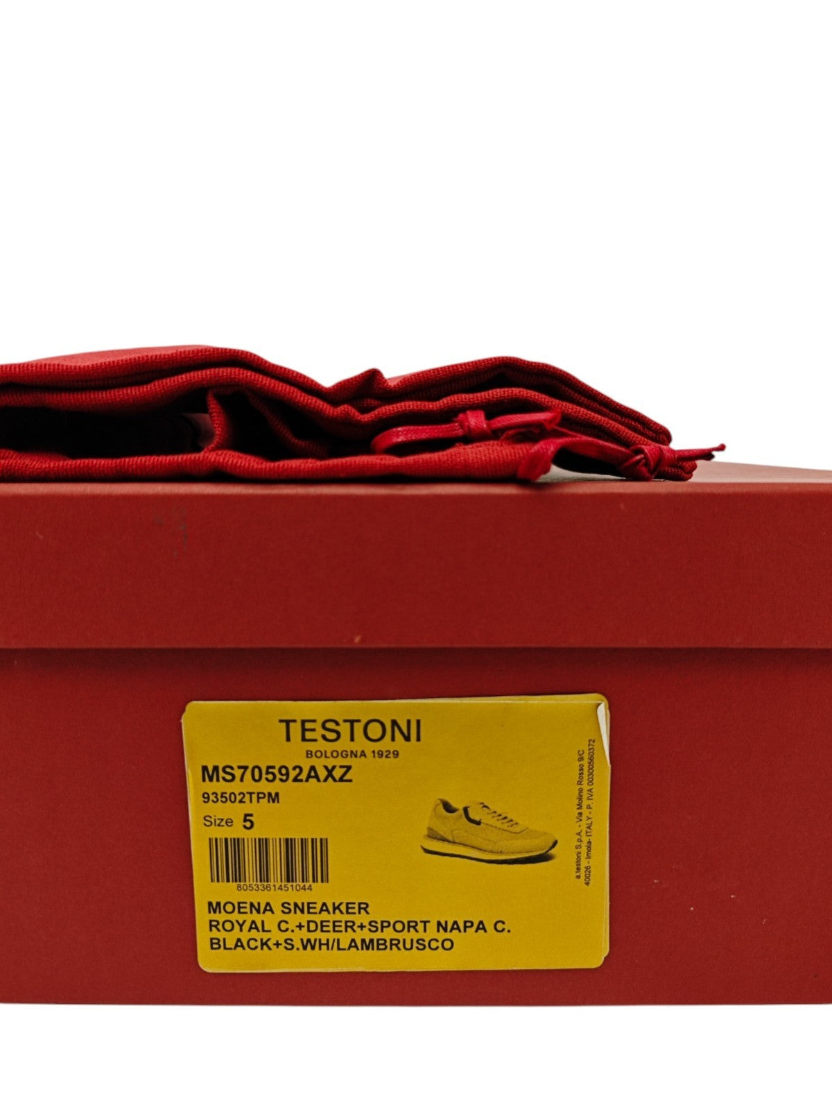 1100$ TESTONI "Moena" Blue Sneaker Nabuk Calf + Deerskin  8 UK / 9  US / 42 IT