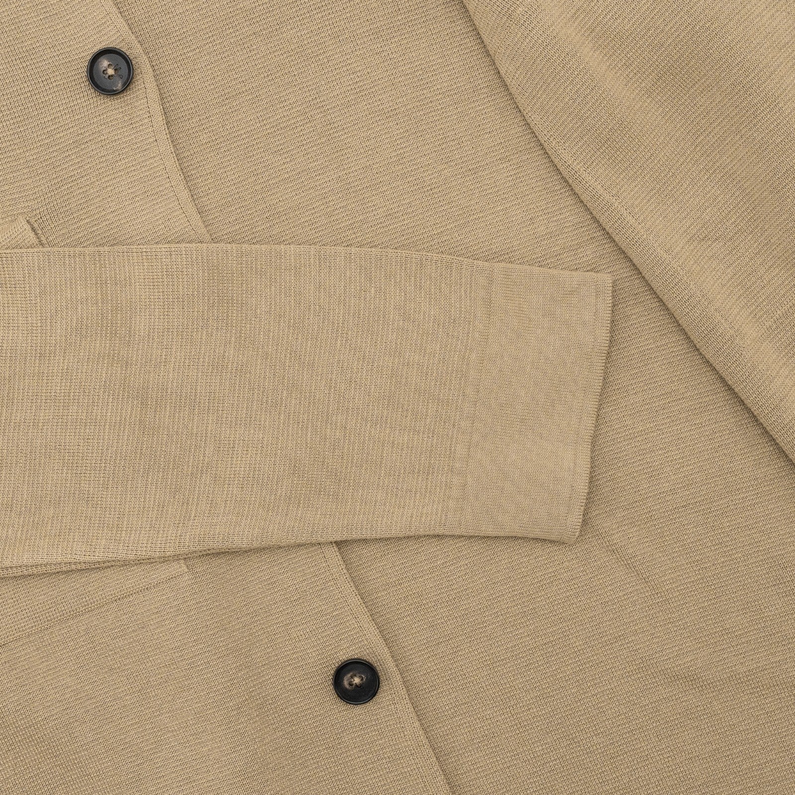 2850$ ISAIA NAPOLI Beige Knitted Overshirt Jacket 100% Silk Size M