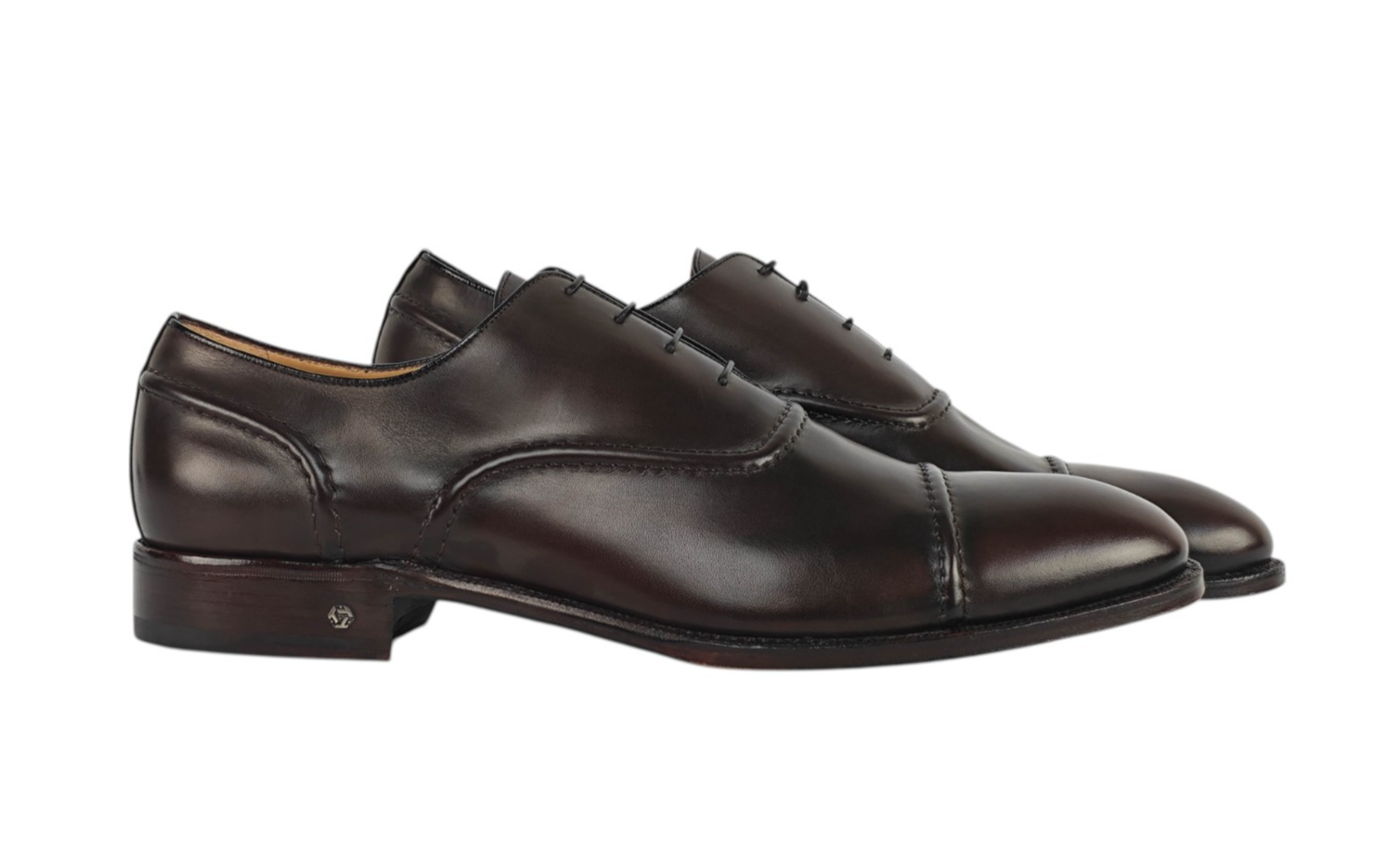 1300$ TESTONI "Piuma" Sant'Eulalia Oxford Shoes Calf Brown 10 UK  11 US 44 IT