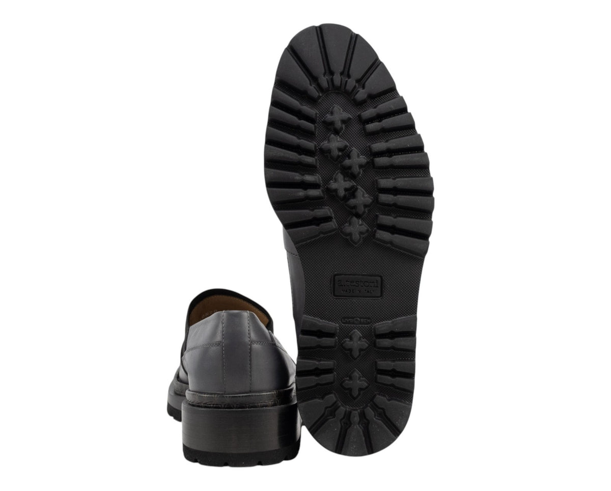 700$ TESTONI Slip On Sport Napa Calf Asphalt 8 UK / 9 US / 42 IT