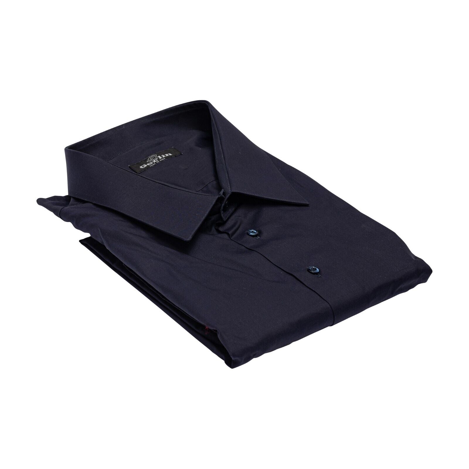 690$ LUXURY GERLIN Shirt Short Sleeve Blue Cotton 19.5 - 49  /  7E BIJAN