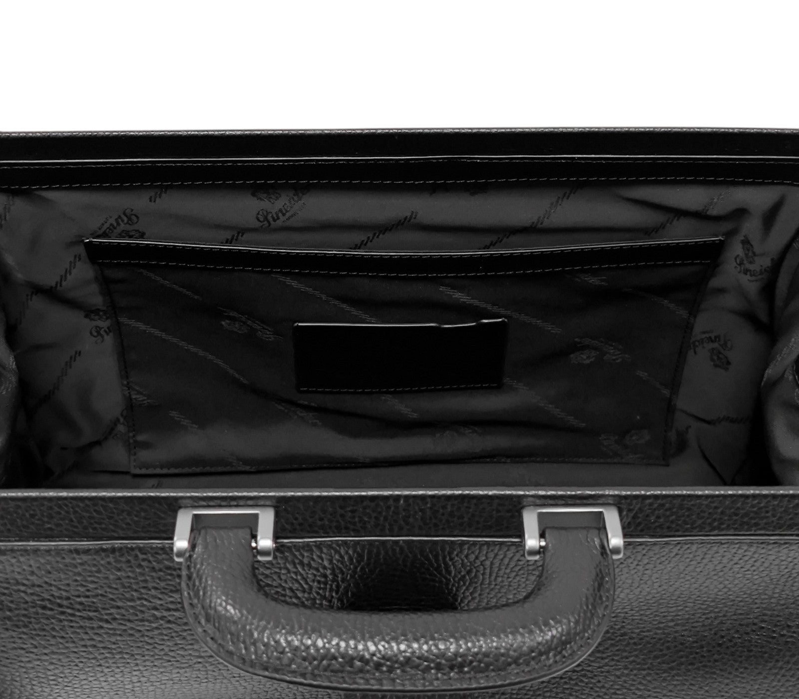 1450$ PINEIDER FIRENZE 1774 Grained Calf Work Doctor Bag Laptop Black
