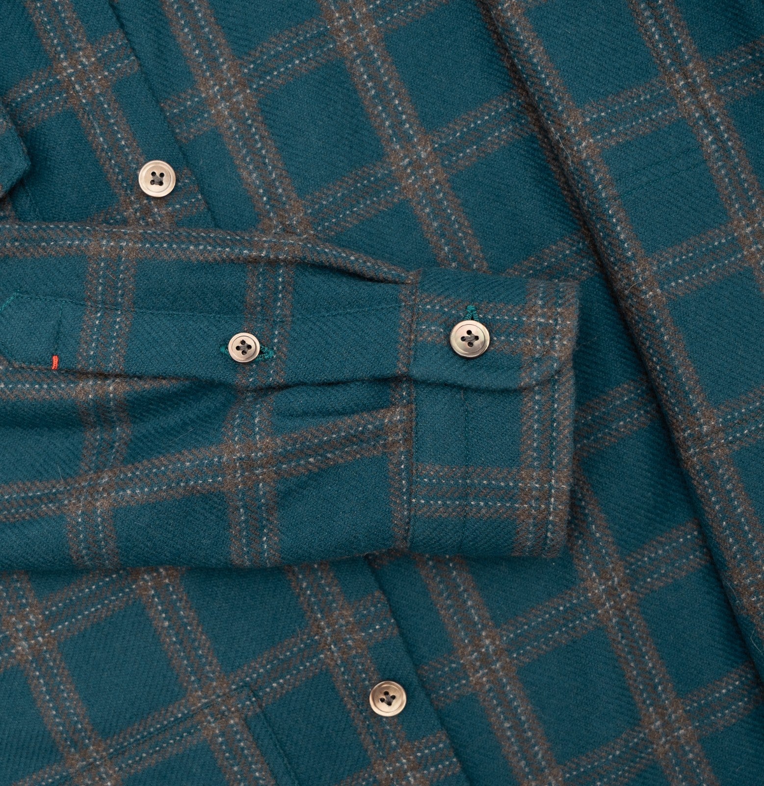$3800 ISAIA NAPOLI Green Checks Hand-Sewn Overshirt Jacket 100% Cashmere Size L